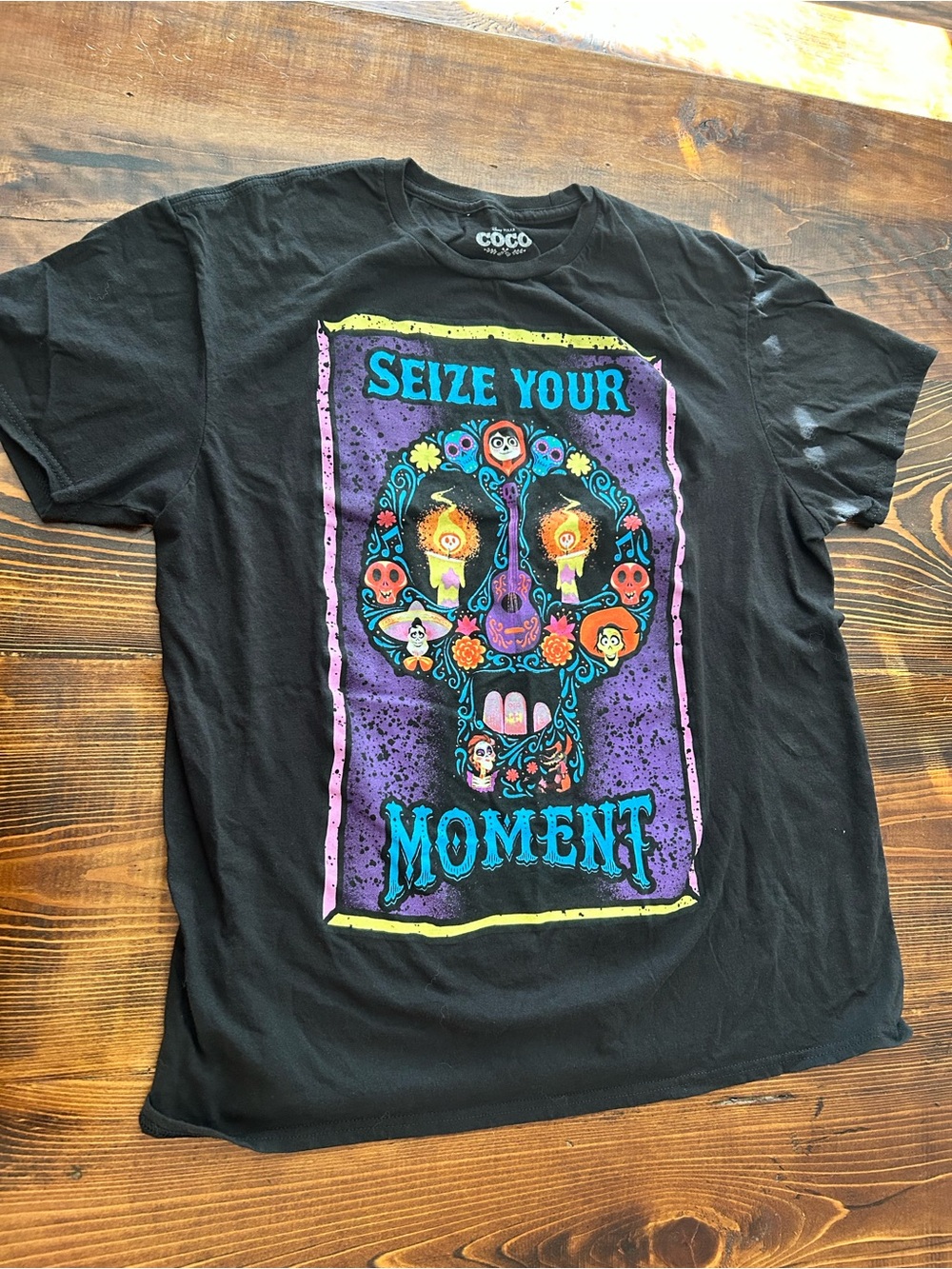 Disney Coco “Seize Your Moment” Skull Graphic Tshirt